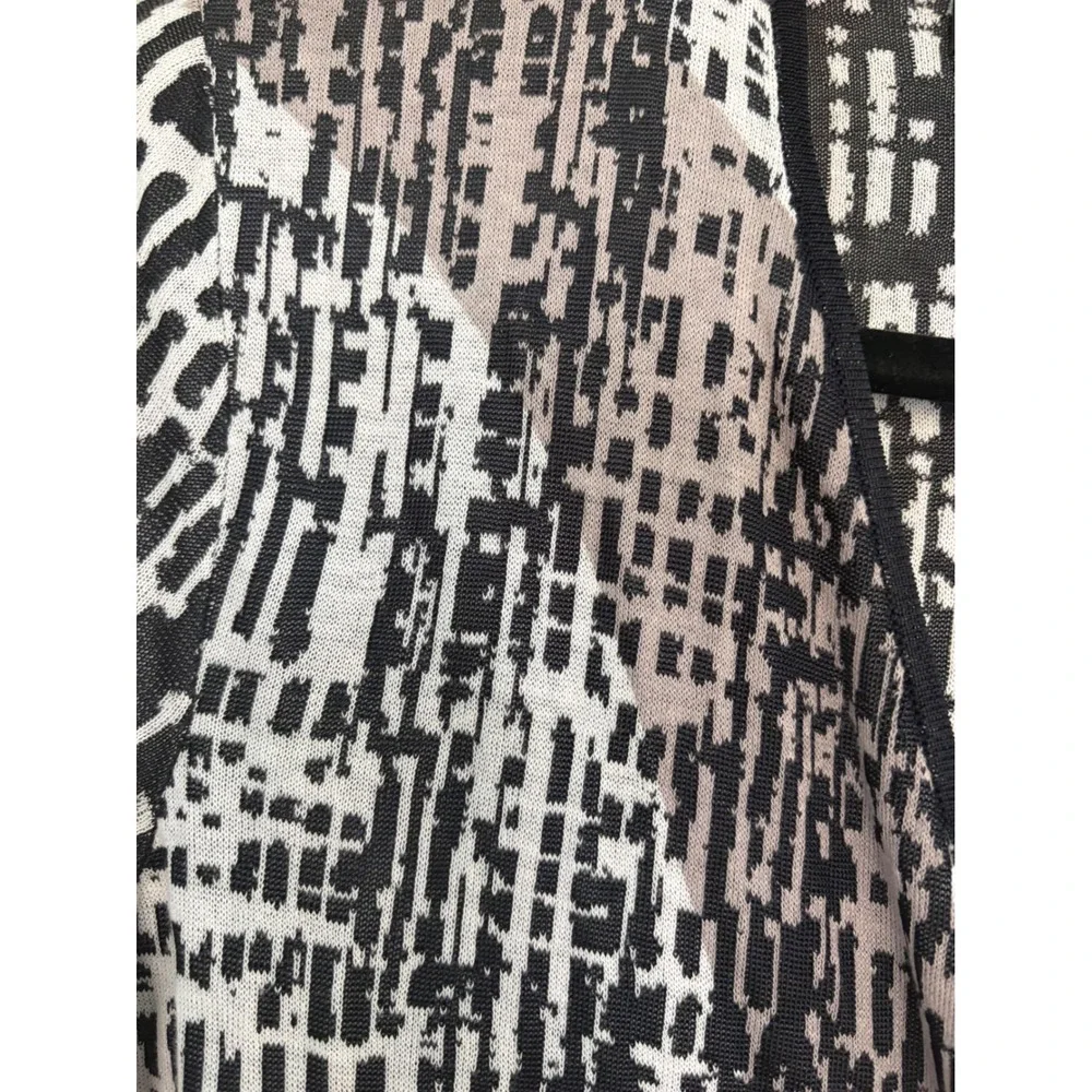 ZOZO Womens Abstract‎ Geometric Open Front Cardigan Small Handkerchief Layering